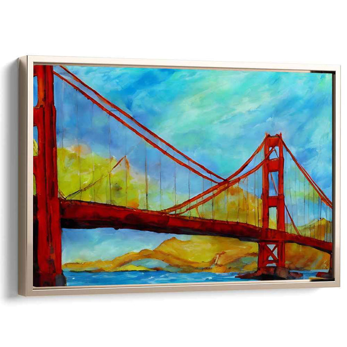 Bridge Beyond Bounds: Golden Gate Bridge in Vibrant Hues Canvas Art Print