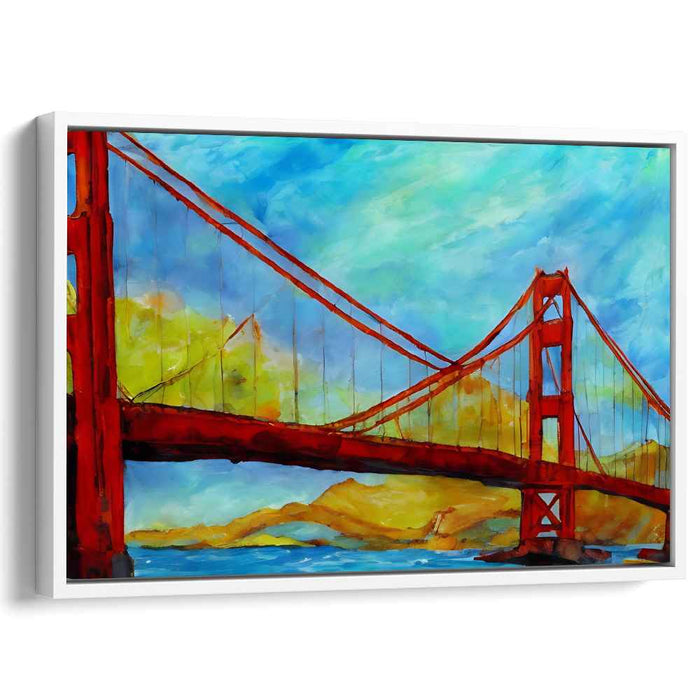 Bridge Beyond Bounds: Golden Gate Bridge in Vibrant Hues Canvas Art Print