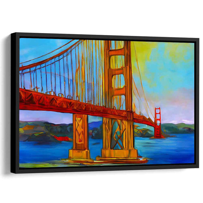 Bridge of Emotions: Expressionist Interpretation of the Golden Gate Bridge Canvas Art