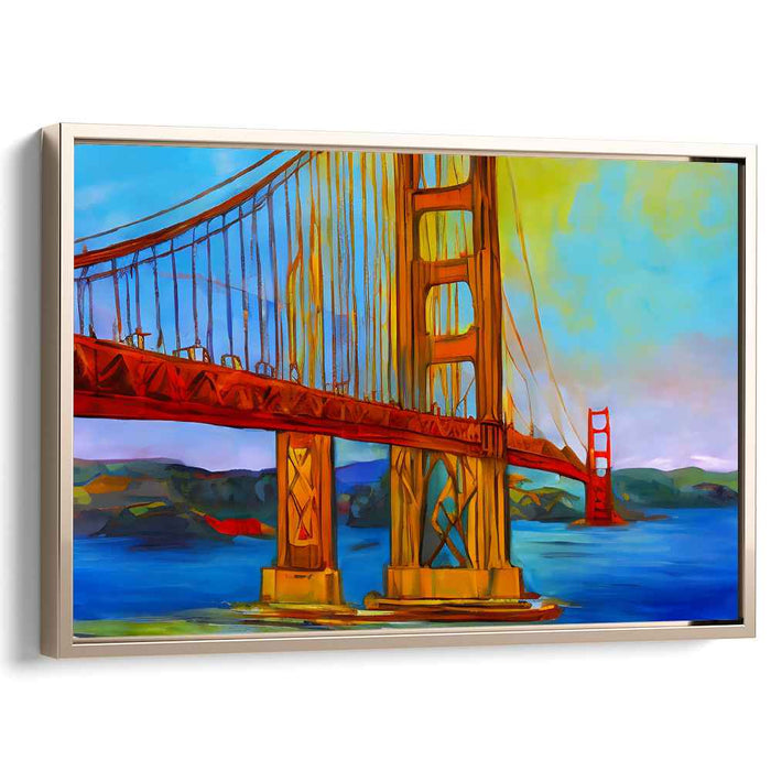 Bridge of Emotions: Expressionist Interpretation of the Golden Gate Bridge Canvas Art