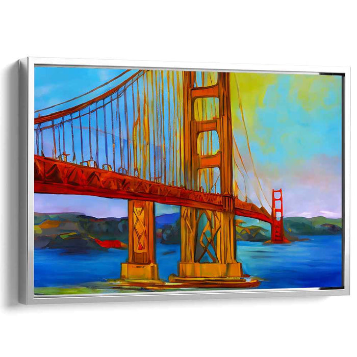 Bridge of Emotions: Expressionist Interpretation of the Golden Gate Bridge Canvas Art