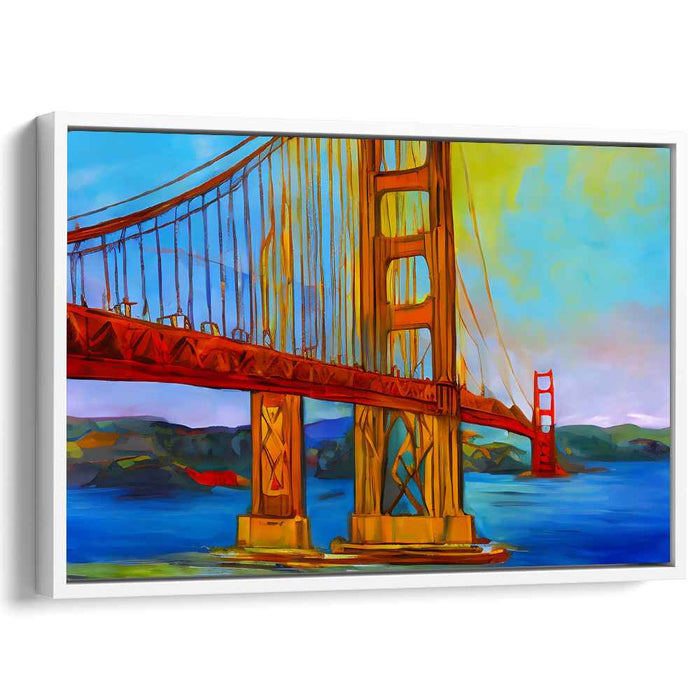 Bridge of Emotions: Expressionist Interpretation of the Golden Gate Bridge Canvas Art