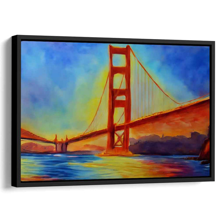 Spanning Horizons: Sunset Over the Golden Gate Bridge Canvas Art Print