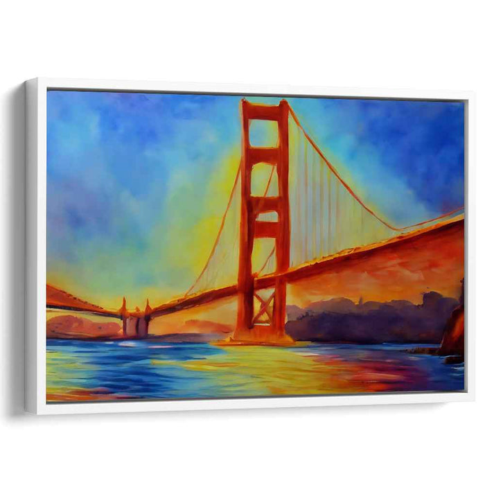 Spanning Horizons: Sunset Over the Golden Gate Bridge Canvas Art Print
