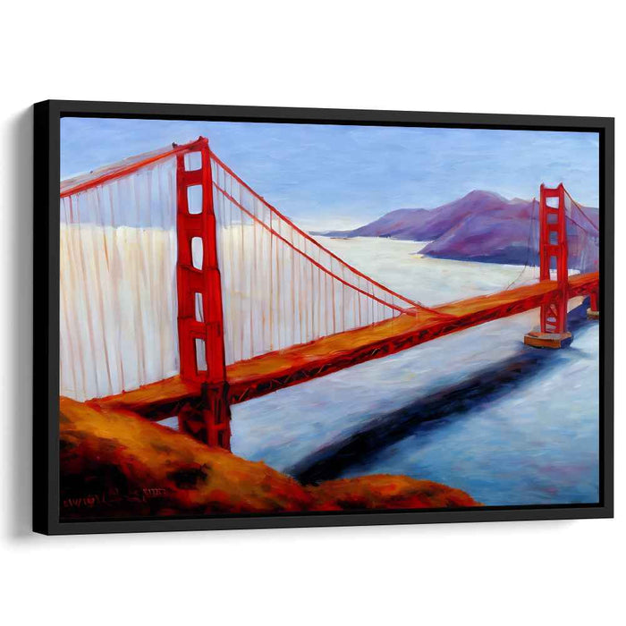 Dawn's Span: Golden Gate Bridge at Dawn Canvas Art Print