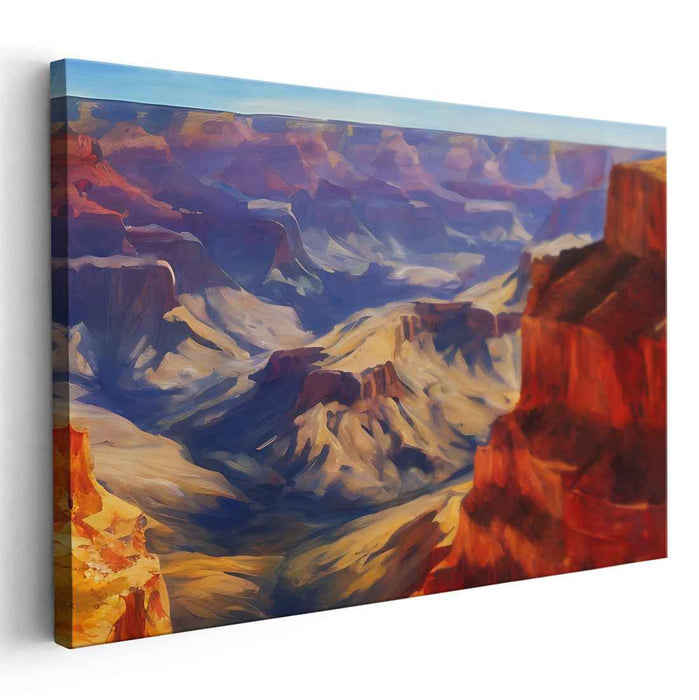 Canyon Depths: Impressionist Landscape Canvas Art