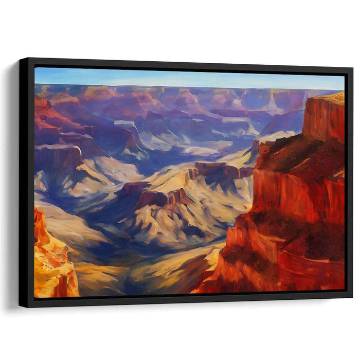 Canyon Depths: Impressionist Landscape Canvas Art