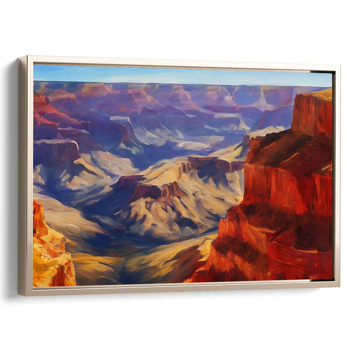 Canyon Depths: Impressionist Landscape Canvas Art