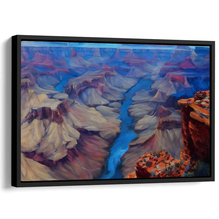 Canyon Clarity: Realistic Grand Canyon Landscape Canvas Art Print