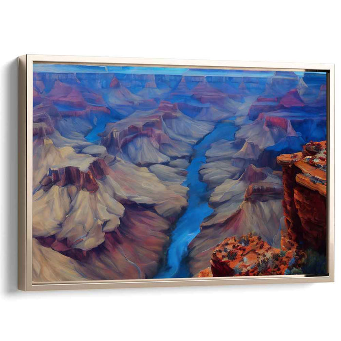 Canyon Clarity: Realistic Grand Canyon Landscape Canvas Art Print