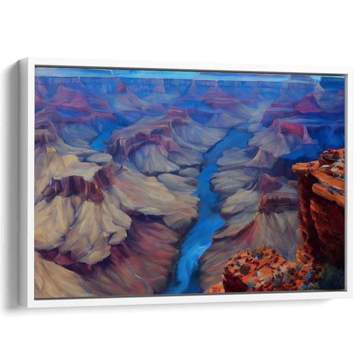 Canyon Clarity: Realistic Grand Canyon Landscape Canvas Art Print