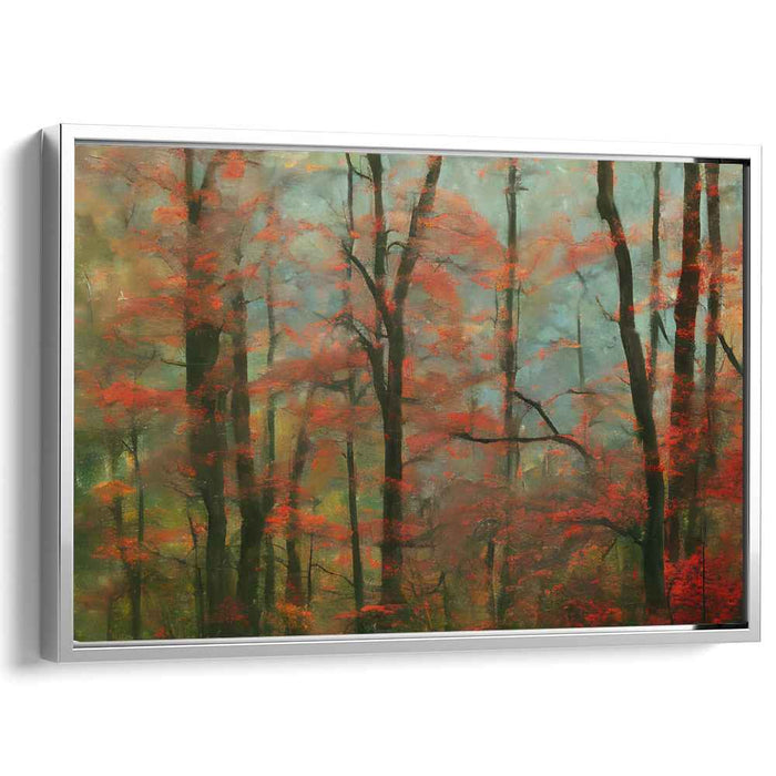 Whispers Of Mystical Woods: Enchanting Forest Landscape Oil Painting