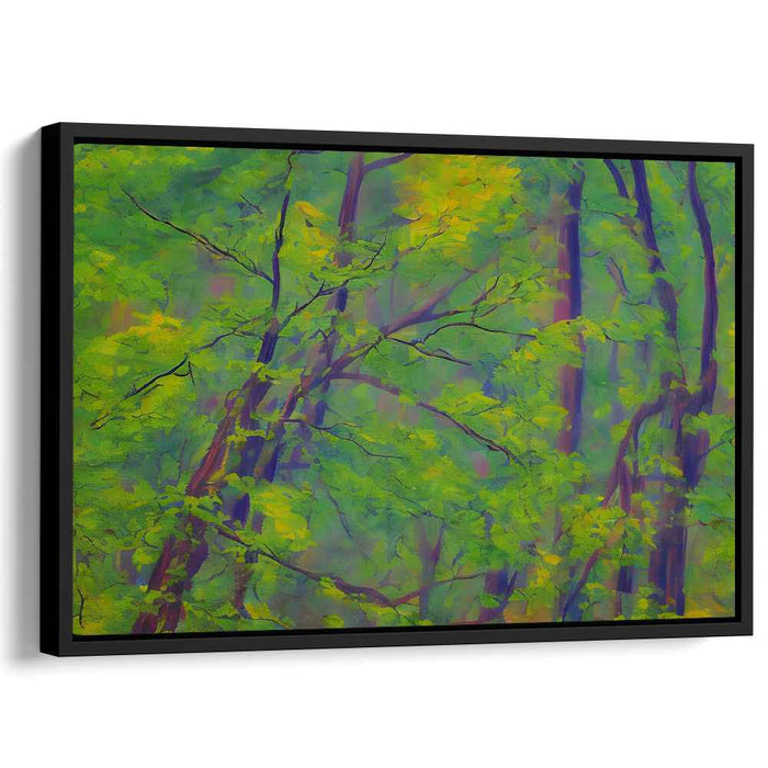 Verdant Blossom After Winter: Lush Forest in Spring Canvas Art Print