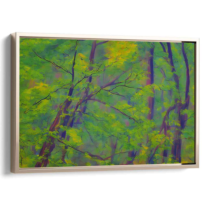 Verdant Blossom After Winter: Lush Forest in Spring Canvas Art Print
