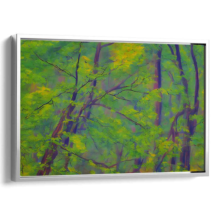 Verdant Blossom After Winter: Lush Forest in Spring Canvas Art Print