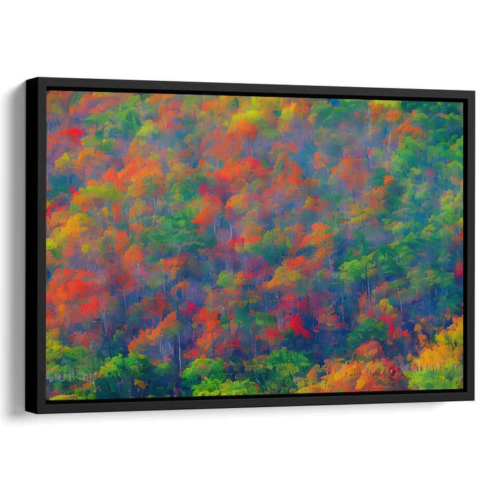 Enchanted Moss Haven: Lush Textured Forest Canvas Art