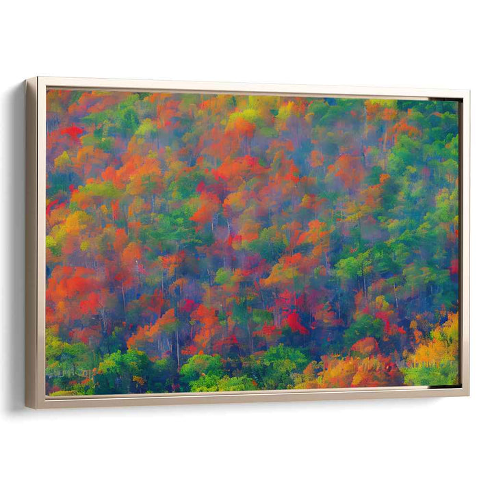 Enchanted Moss Haven: Lush Textured Forest Canvas Art