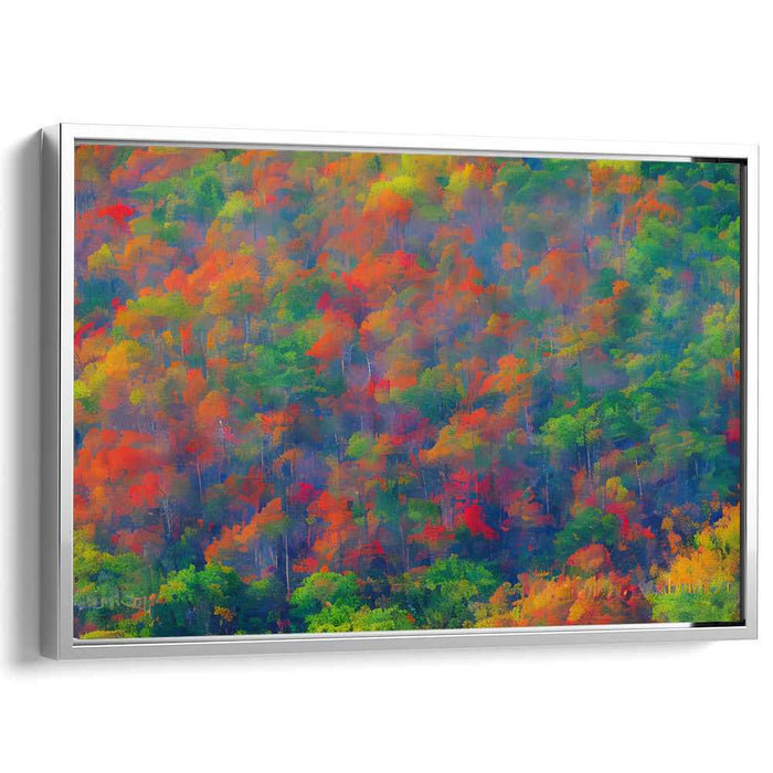 Enchanted Moss Haven: Lush Textured Forest Canvas Art