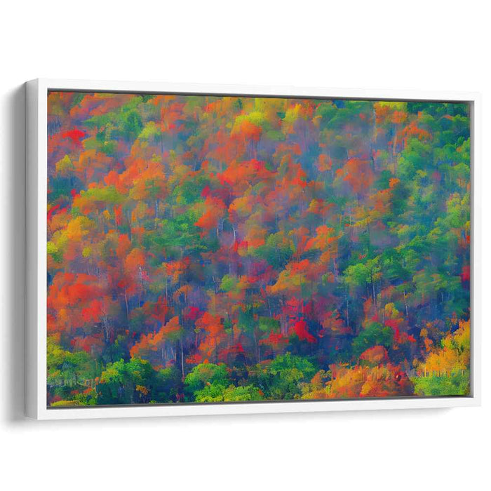 Enchanted Moss Haven: Lush Textured Forest Canvas Art