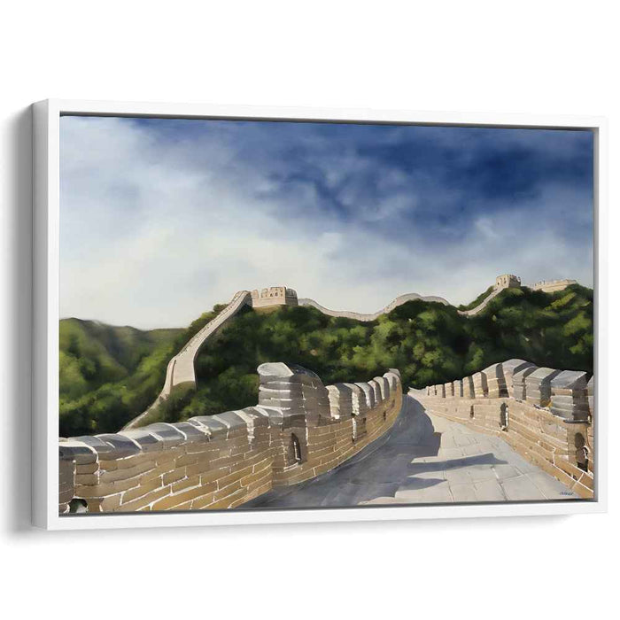 Echoes of Ancient Stone: Realistic Landscape of The Great Wall of China Canvas Art