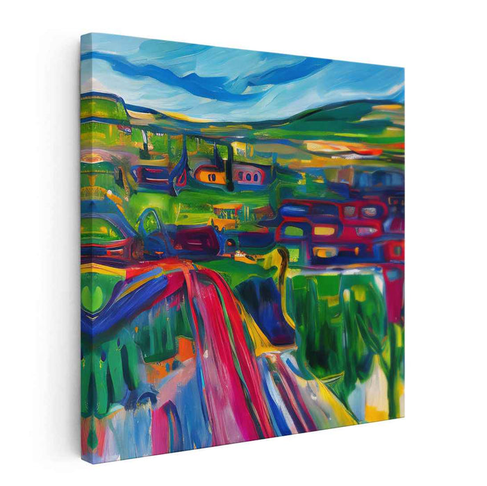 Colorful Countryside: Expressive Landscape Art