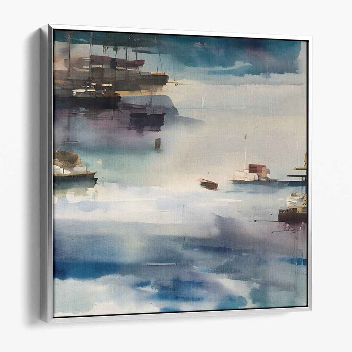 Liquid Mirrors: Watercolor Reflections Canvas Art Print