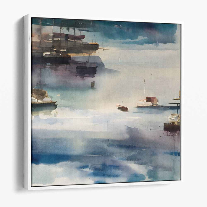 Liquid Mirrors: Watercolor Reflections Canvas Art Print