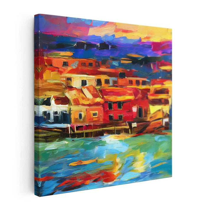 Chromatic Cascade: An Explosion of Colorful Bliss on Canvas