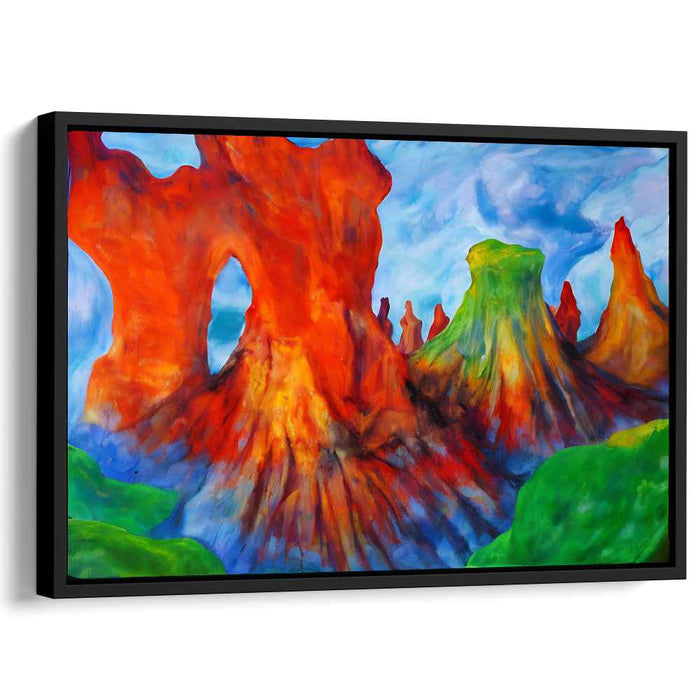Surreal Dreams: Vivid Alien Landscape Canvas Art Print