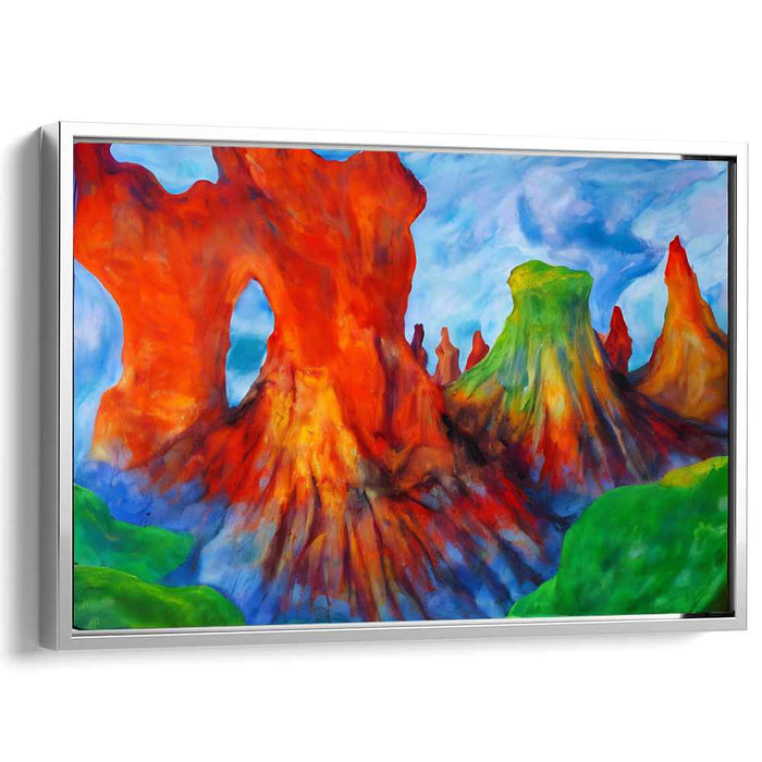 Surreal Dreams: Vivid Alien Landscape Canvas Art Print