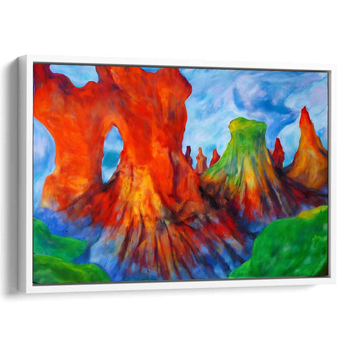 Surreal Dreams: Vivid Alien Landscape Canvas Art Print