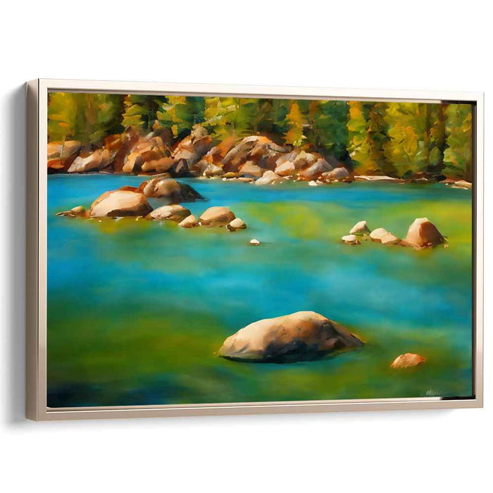 Tranquil Pastoral Scene: Tranquil Landscape Painting