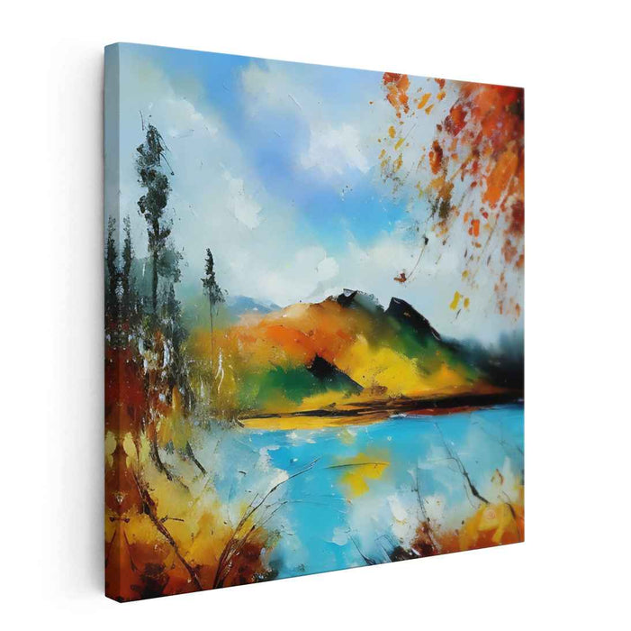 Abstract Lakeside Mountain #001