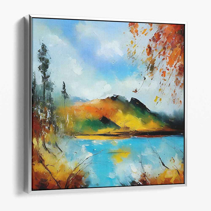 Abstract Lakeside Mountain #001