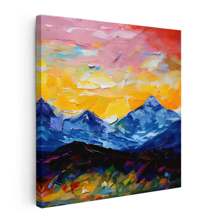 Abstract Lakeside Mountain #003