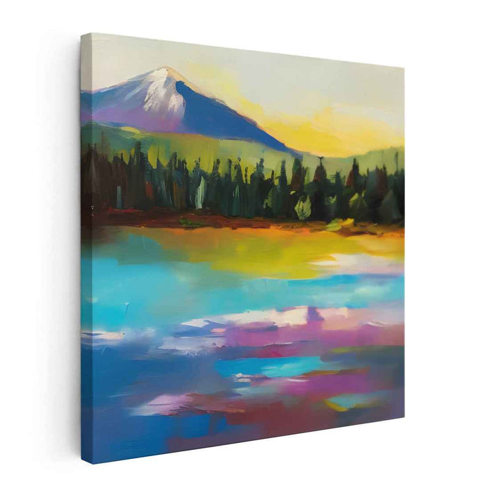 Abstract Lakeside Mountain #008