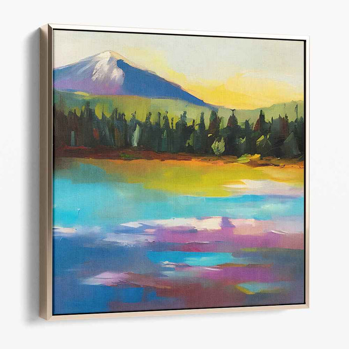 Abstract Lakeside Mountain #008