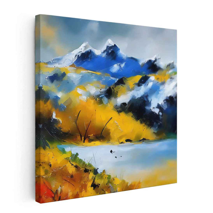 Fading Light Symphony: Autumn Landscape Canvas Art Print