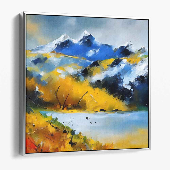 Fading Light Symphony: Autumn Landscape Canvas Art Print