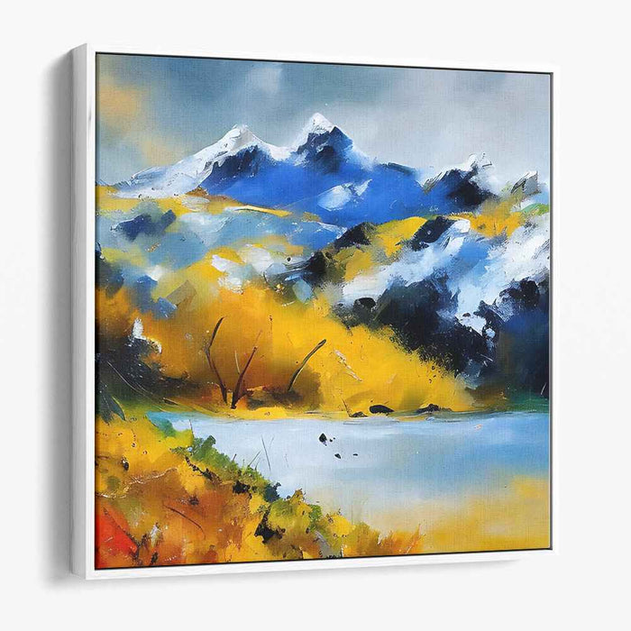 Fading Light Symphony: Autumn Landscape Canvas Art Print