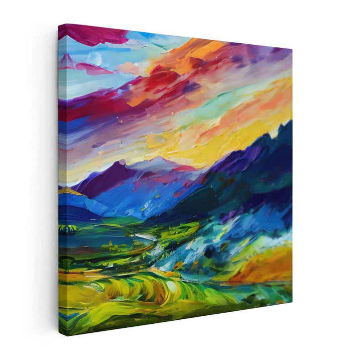 Abstract Lakeside Mountain #029