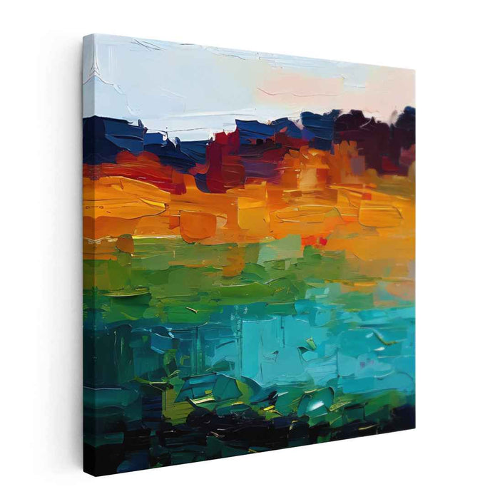 Colorful Dreamscapes Whispering Wind: Abstract Impressionist Landscape Canvas Art