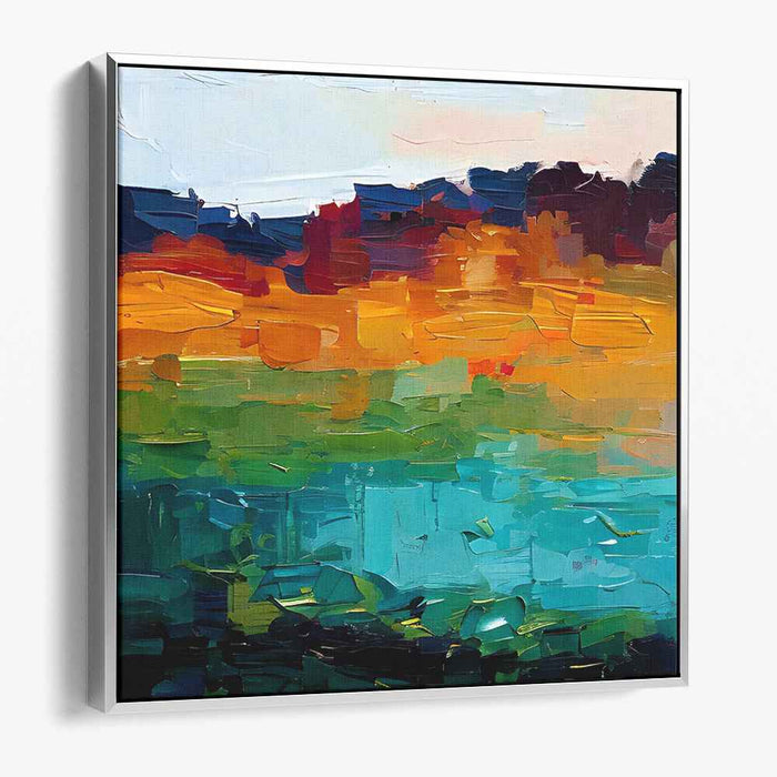 Colorful Dreamscapes Whispering Wind: Abstract Impressionist Landscape Canvas Art