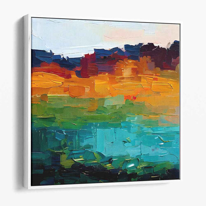 Colorful Dreamscapes Whispering Wind: Abstract Impressionist Landscape Canvas Art