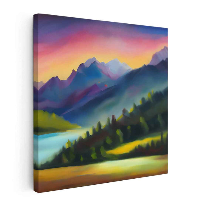 Abstract Lakeside Mountain #058