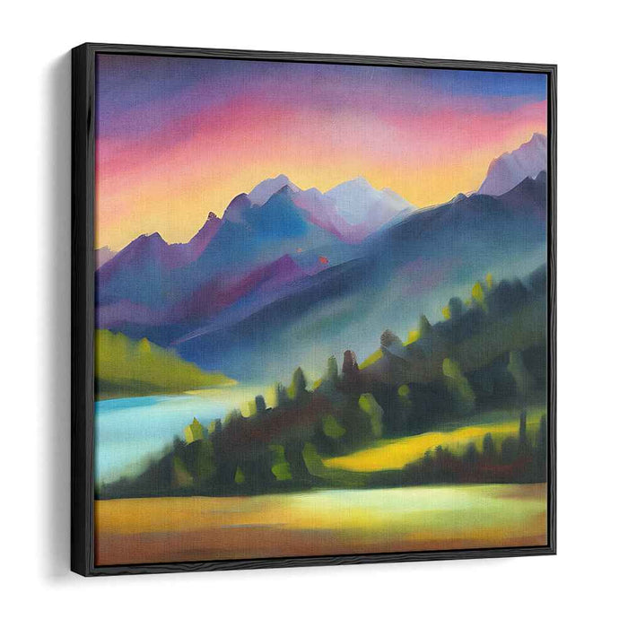 Abstract Lakeside Mountain #058