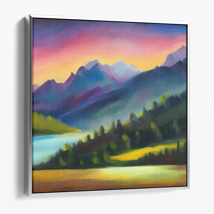 Abstract Lakeside Mountain #058