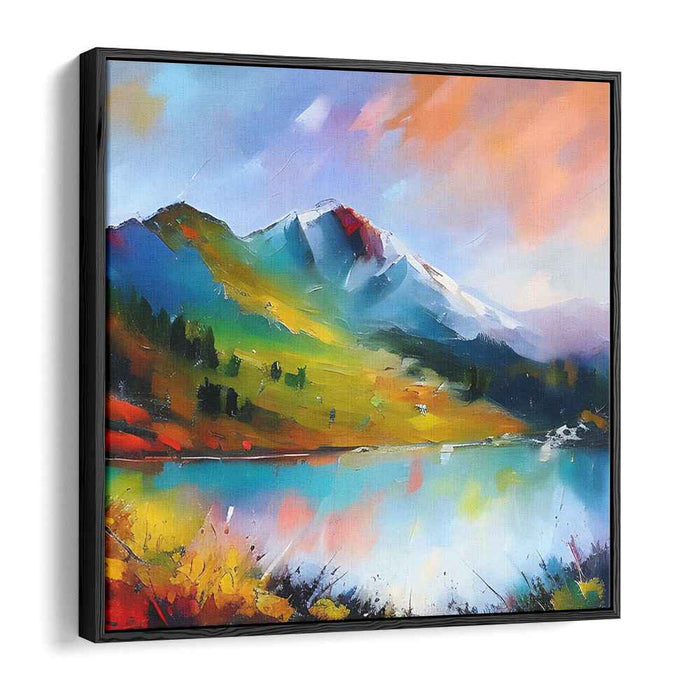 Color Symphony Horizon Dream: Vibrant Landscape Canvas Art Print