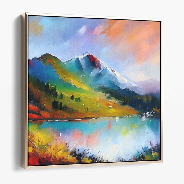 Color Symphony Horizon Dream: Vibrant Landscape Canvas Art Print