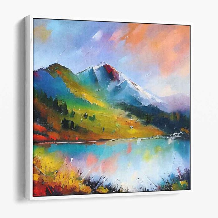 Color Symphony Horizon Dream: Vibrant Landscape Canvas Art Print